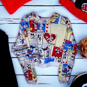 New Mickey Mouse crop sweatshirt (cross posted) FREE GIFT WITH PURCHASE